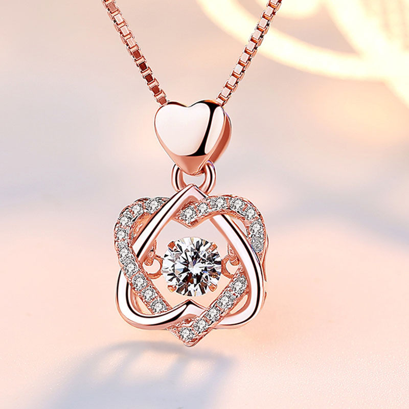 Beautiful Rose Gold and  Pink Necklace