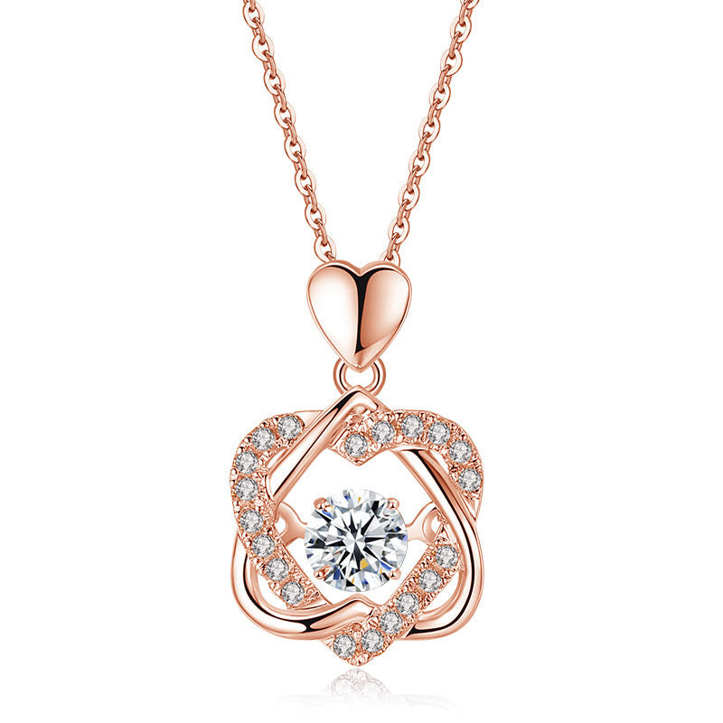 Beautiful Rose Gold and  Pink Necklace